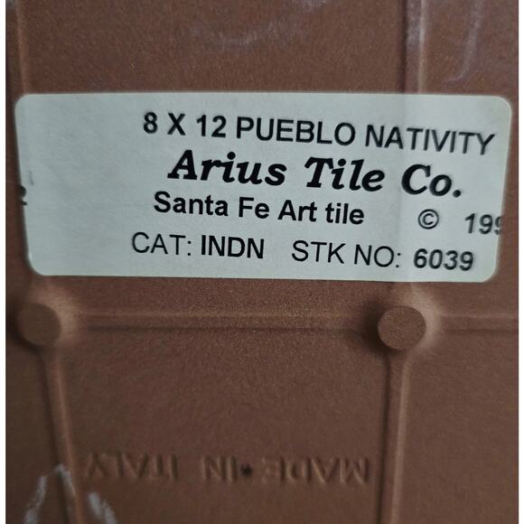 Vintage Arius Tile Company Pueblo Nativity 8 X 12 Christmas Jesus Religious - Picture 4 of 5